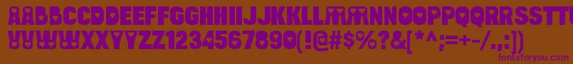 BulltoadloveRegular Font – Purple Fonts on Brown Background