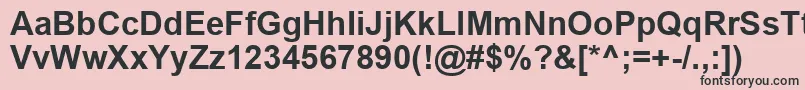 ArialРџРѕР»СѓР¶РёСЂРЅС‹Р№ Font – Black Fonts on Pink Background