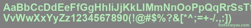 ArialРџРѕР»СѓР¶РёСЂРЅС‹Р№ Font – Green Fonts on Gray Background