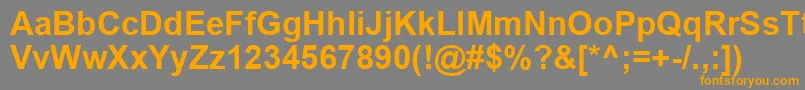 ArialРџРѕР»СѓР¶РёСЂРЅС‹Р№ Font – Orange Fonts on Gray Background