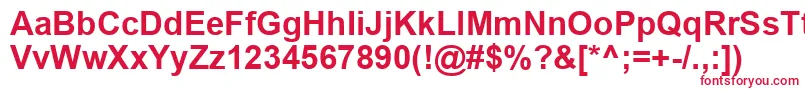 ArialРџРѕР»СѓР¶РёСЂРЅС‹Р№ Font – Red Fonts on White Background