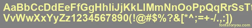 ArialРџРѕР»СѓР¶РёСЂРЅС‹Р№ Font – Yellow Fonts on Gray Background