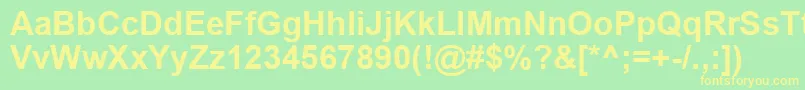 ArialРџРѕР»СѓР¶РёСЂРЅС‹Р№ Font – Yellow Fonts on Green Background