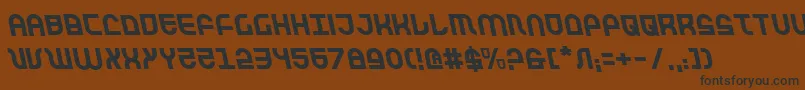 TrekTrooperLeftalic Font – Black Fonts on Brown Background