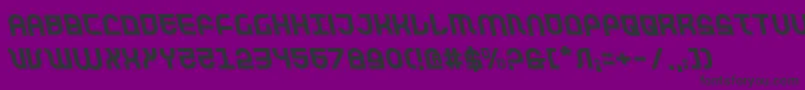 Fonte TrekTrooperLeftalic – fontes pretas em um fundo violeta
