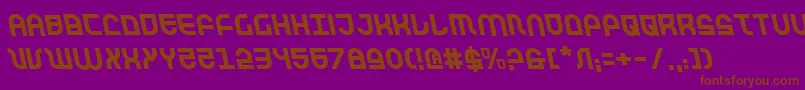 TrekTrooperLeftalic Font – Brown Fonts on Purple Background