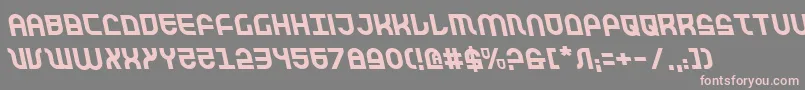 TrekTrooperLeftalic Font – Pink Fonts on Gray Background