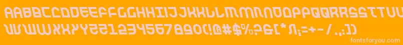 TrekTrooperLeftalic Font – Pink Fonts on Orange Background