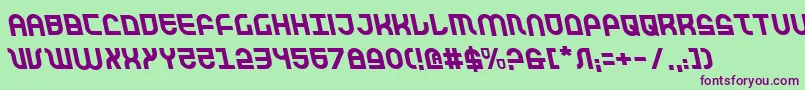 TrekTrooperLeftalic Font – Purple Fonts on Green Background