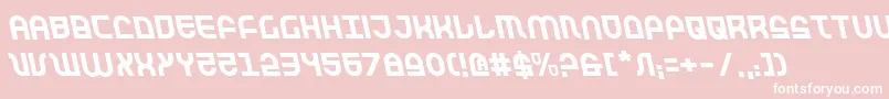 TrekTrooperLeftalic Font – White Fonts on Pink Background