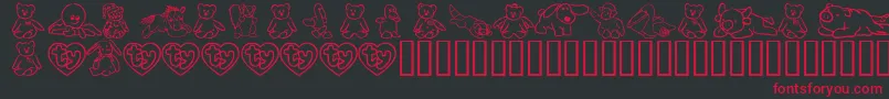 FlScrappyBeans Font – Red Fonts on Black Background
