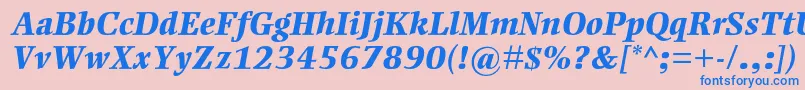 EllingtonmtstdExtraboldit Font – Blue Fonts on Pink Background