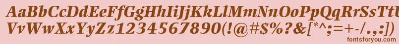 EllingtonmtstdExtraboldit Font – Brown Fonts on Pink Background