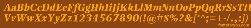 EllingtonmtstdExtraboldit Font – Orange Fonts on Brown Background