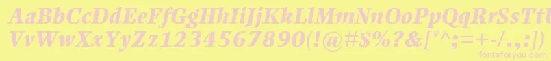 EllingtonmtstdExtraboldit Font – Pink Fonts on Yellow Background