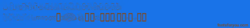Organdonorskin Font – Brown Fonts on Blue Background