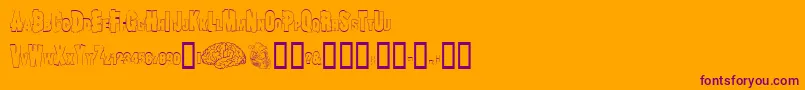 Organdonorskin Font – Purple Fonts on Orange Background