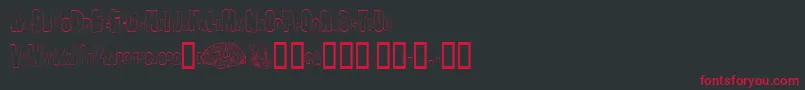 Organdonorskin Font – Red Fonts on Black Background