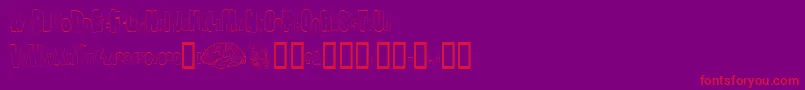 Organdonorskin Font – Red Fonts on Purple Background