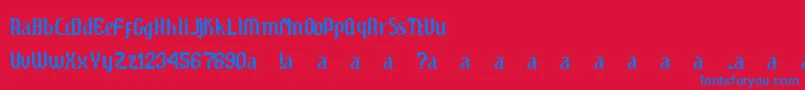 フォントWindu – 赤い背景に青い文字