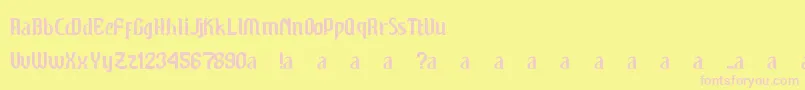 Windu Font – Pink Fonts on Yellow Background