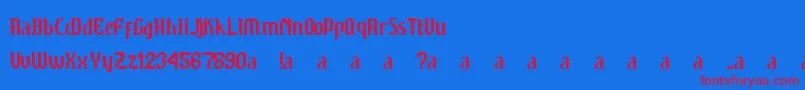 Windu Font – Red Fonts on Blue Background