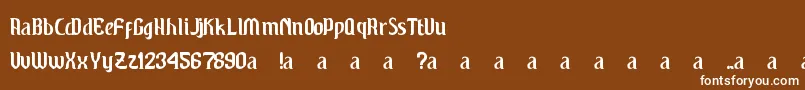 フォントWindu – 茶色の背景に白い文字