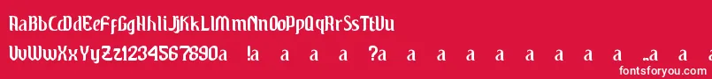 フォントWindu – 赤い背景に白い文字