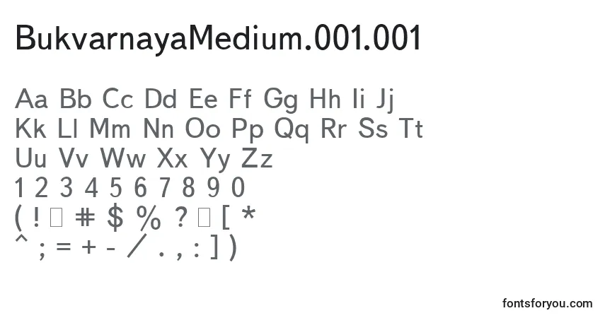 Schriftart BukvarnayaMedium.001.001 – Alphabet, Zahlen, spezielle Symbole