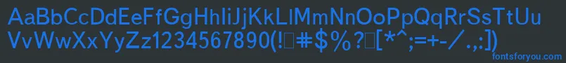 BukvarnayaMedium.001.001 Font – Blue Fonts on Black Background