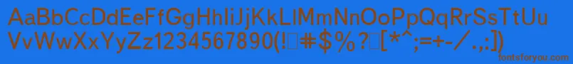 En savoir plus sur la police BukvarnayaMedium.001.001 Police BukvarnayaMedium.001.001 – polices brunes sur fond bleu