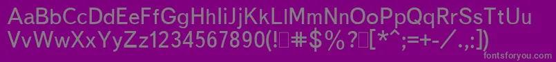 フォントBukvarnayaMedium.001.001 – 紫の背景に灰色の文字
