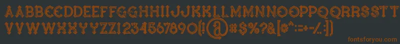 Bluenorthinlinegrunge-fontti – ruskeat fontit mustalla taustalla