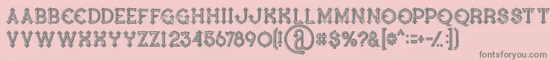 fuente Bluenorthinlinegrunge – Fuentes Grises Sobre Fondo Rosa