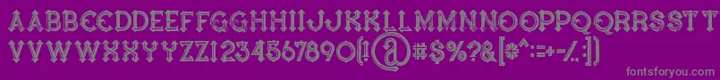 Bluenorthinlinegrunge Font – Gray Fonts on Purple Background