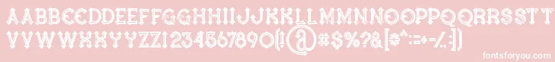 Bluenorthinlinegrunge Font – White Fonts on Pink Background