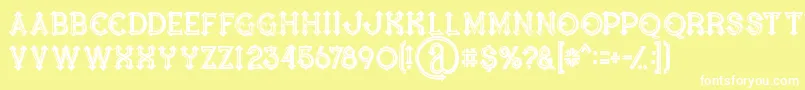 Bluenorthinlinegrunge Font – White Fonts on Yellow Background