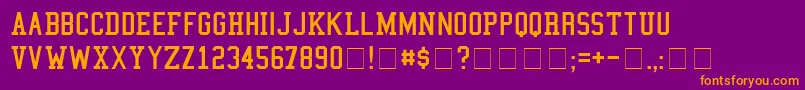 Colleges Font – Orange Fonts on Purple Background