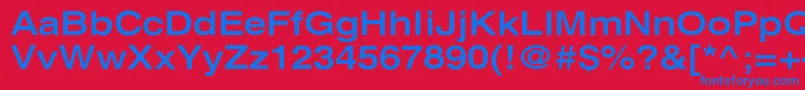 XeroxSansSerifWideBold Font – Blue Fonts on Red Background