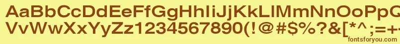XeroxSansSerifWideBold Font – Brown Fonts on Yellow Background