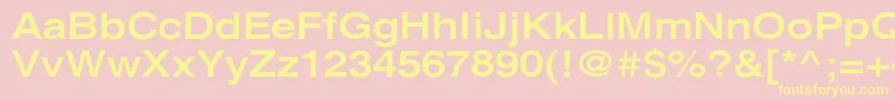 XeroxSansSerifWideBold Font – Yellow Fonts on Pink Background