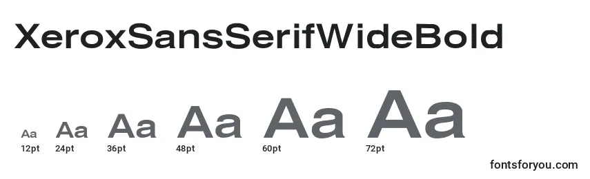 XeroxSansSerifWideBold Font Sizes
