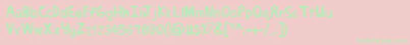 OscarbravoRegular Font – Green Fonts on Pink Background