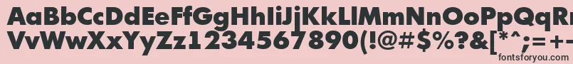 フォントAFuturicablack – ピンクの背景に黒い文字