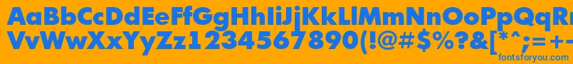 AFuturicablack Font – Blue Fonts on Orange Background