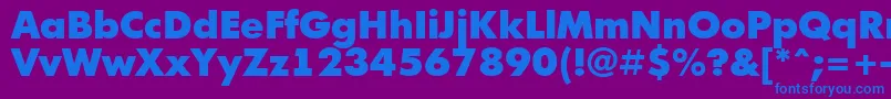 AFuturicablack Font – Blue Fonts on Purple Background