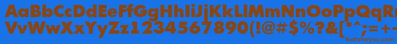 AFuturicablack Font – Brown Fonts on Blue Background