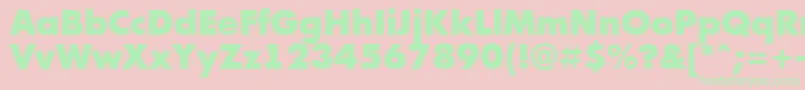Police AFuturicablack – polices vertes sur fond rose