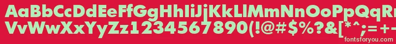 AFuturicablack Font – Green Fonts on Red Background