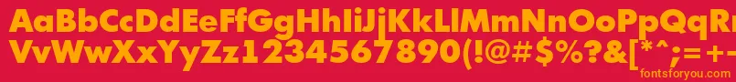 AFuturicablack Font – Orange Fonts on Red Background